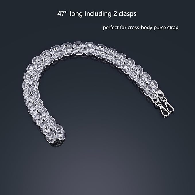Cute Acrylic Purse Strap Bag Chain Handle Replacement Handbag Crossbody Shoulder Strap Accessory