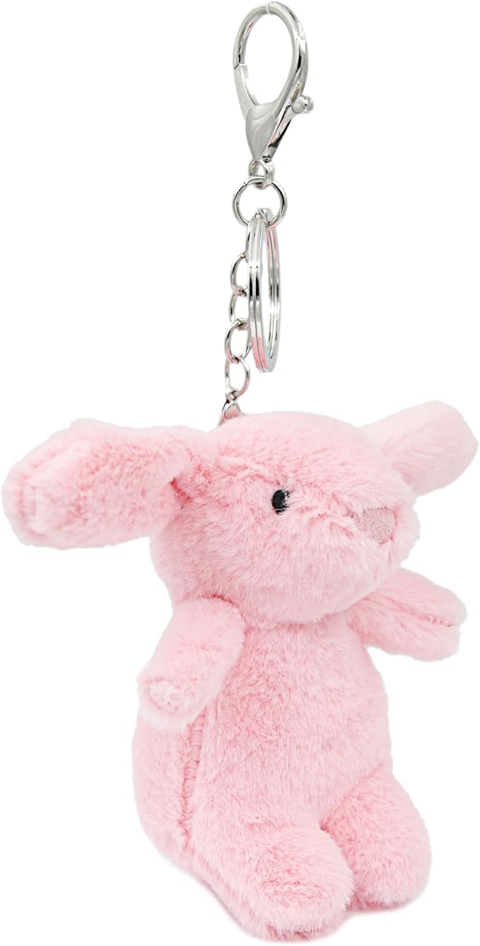 Cute Bunny Plush Keychain, 3.5" Inch Bag Charms for Handbags Backpack Purse Pendant Gift for Women