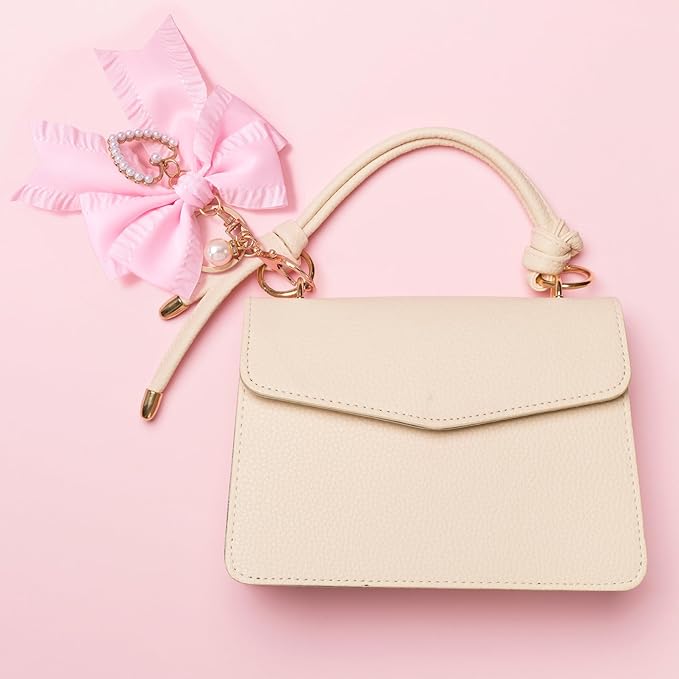Joez Wonderful Bow Keychains, Coquette Pearl Bookbag Charms, Cute Bow Accessories for Wistlet, Purse, Car Keys