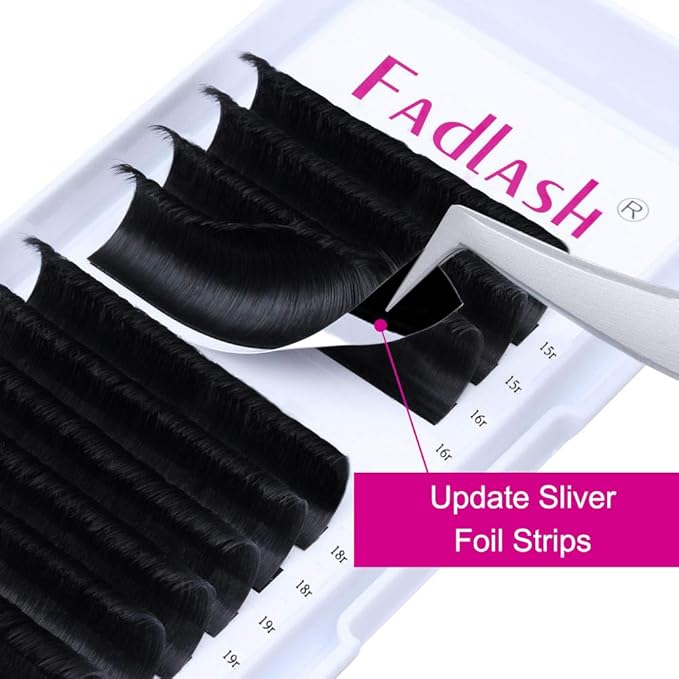 Eyelash Extensions B Curl Easy Blooming Lash Extension Matte Black Rapid Volume Lash Extensions Flowering Easy Fan Volume Lashes （0.03-B, 15-20mm Mixed Tray)