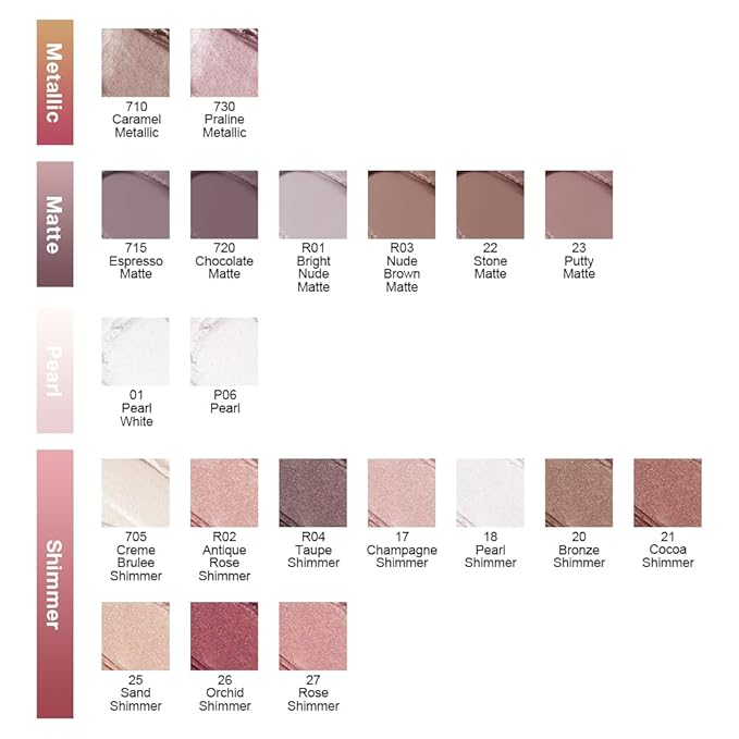 evpct Single Cream Eye Shadow Palette Pot Makeup for Older Women, Purity Pearl Translucent Shimmer Glitter Metallic Monochrome Cream to Powder Eyeshadow Palette Eye Brightener, Waterproof Blendable