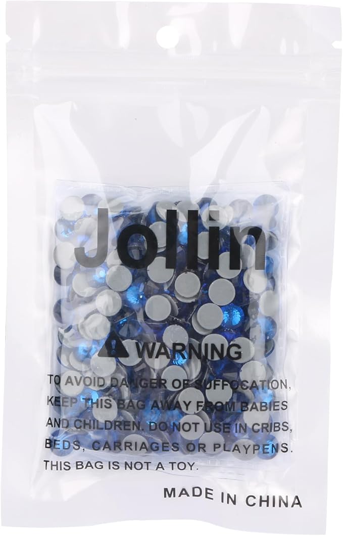 Hot Fix Crystal Flatback Rhinestones Glass Diamantes Gems 7.2mm(34ss 288pcs, Capri Blue)