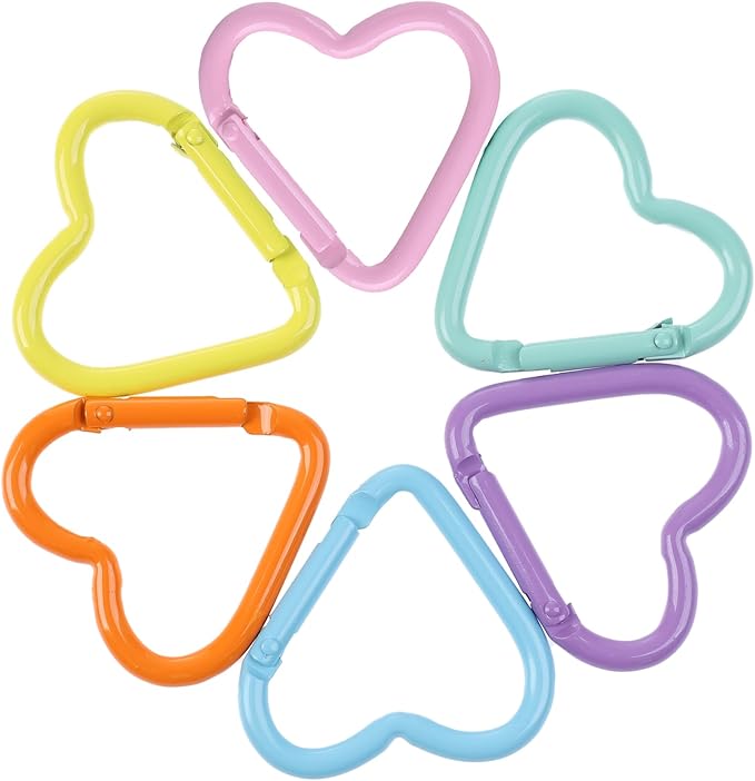 6Pack Carabiners Hook Clips Camping Accessories,Versatile Aluminum Key Holder for Outdoor Travel and Daily