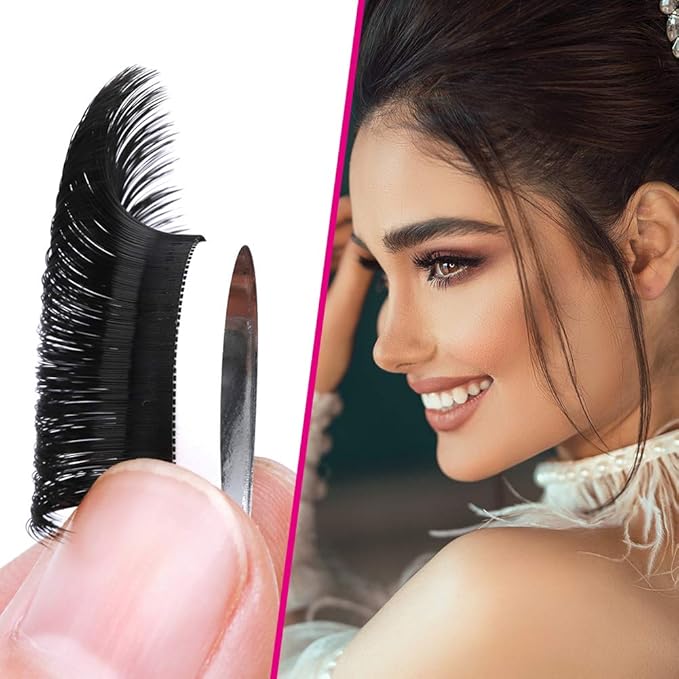 Volume Lash Extensions 8~20mm Easy Fan Lashes 2D~10D FADLASH Volume Eyelash Extensions C/D/DD Curl 0.05 0.07mm Self Fanning Lashes Supplies (0.05-D, 10mm)