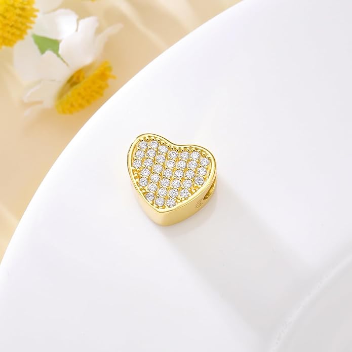 LONAGO 925 Sterling Silver Personalized Photo Charm Fit Compatible for Bracelet Necklace Customized Heart Round Shape Picture Bead