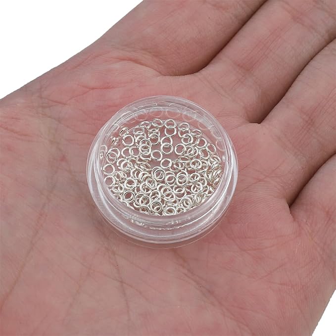 925 Sterling Silver Jump Rings 0.5x2.5mm 150pcs for Jewelry Making Findings