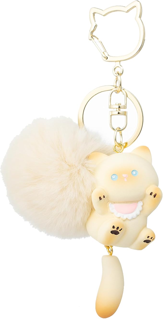 Cat Keychain bag charms for handbags Cute Keychains for Women Kawaii Cat Backpacks Accessories cat plush keychain