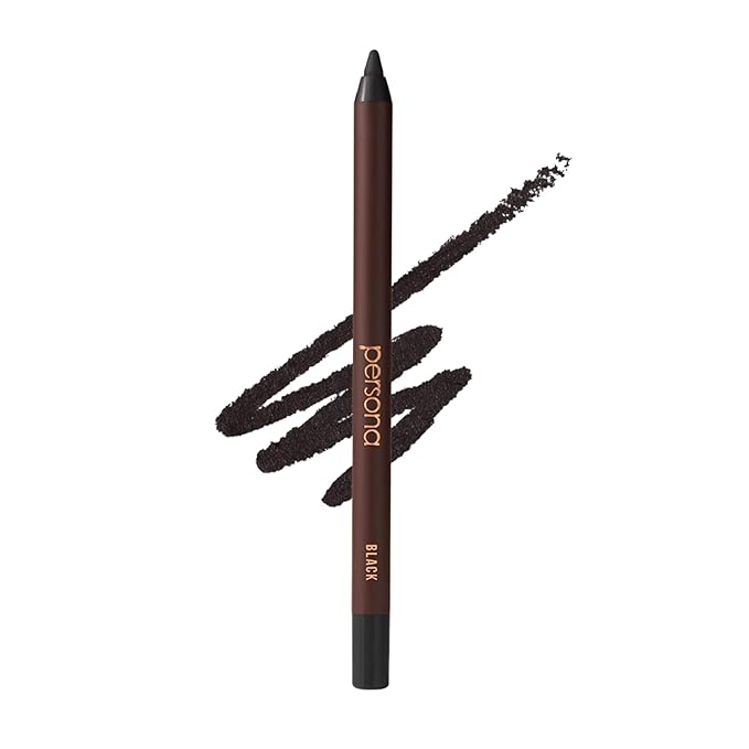 PERSONA 24HR Waterproof Eyeliner | Creamy, Smudgeable Pencil for Lash Line & Waterline | All-Day to All-Night Wear | Vegan, Cruelty-Free, Paraben-Free | Made in USA, Black