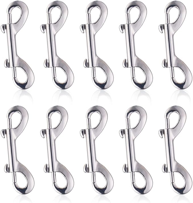 Swivel Snap Hooks, Lucky Goddness 10pcs Metal Heavy Duty Square Eye Clasp Buckle Trigger Clip Multipurpose- Best for Spring Pet Buckle, Key Chain for Linking Dog Leash Collar, Handmade Crafts Project