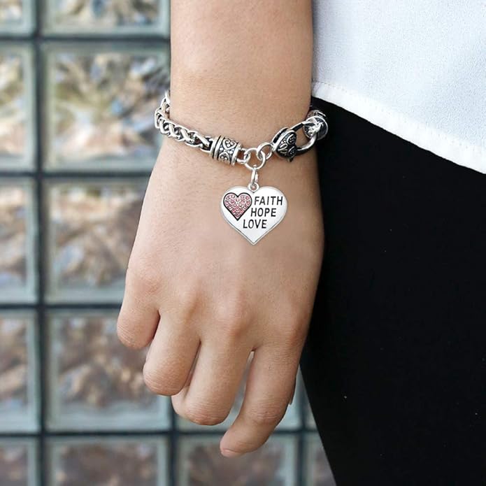 Inspired Silver - Silver Customized Charm Bracelet with Cubic Zirconia Jewelry