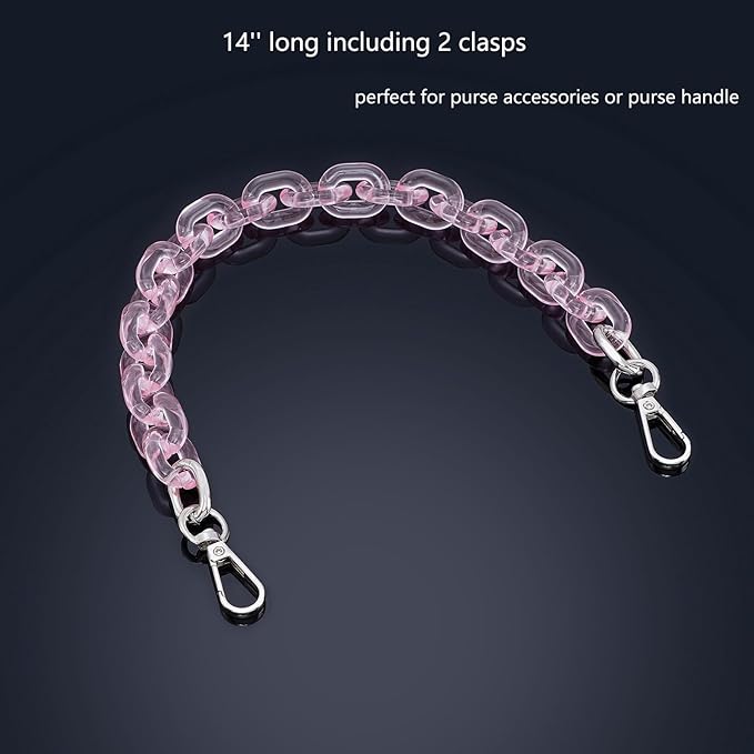 Cute Acrylic Purse Strap Bag Chain Handle Replacement Handbag Crossbody Shoulder Strap Accessory