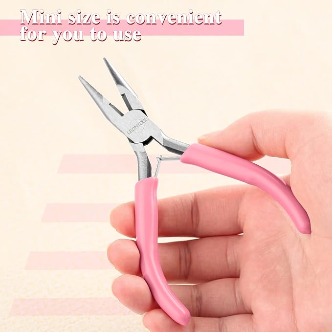 5-Inch Long Nose Pliers with Wire Cutter, Ideal for Jewelry Making, Electrical Work, and More. Durable Carbon Steel Construction, PVC Handle. 4.6 x 3.1 x 0.4" (116 x 78 x 9 mm).