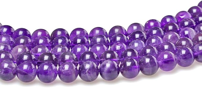 MJDCB 5A Natural South Africa Amethyst Gemstone Round Stone Beads for Jewelry Making DIY Bracelet Necklace (12mm)