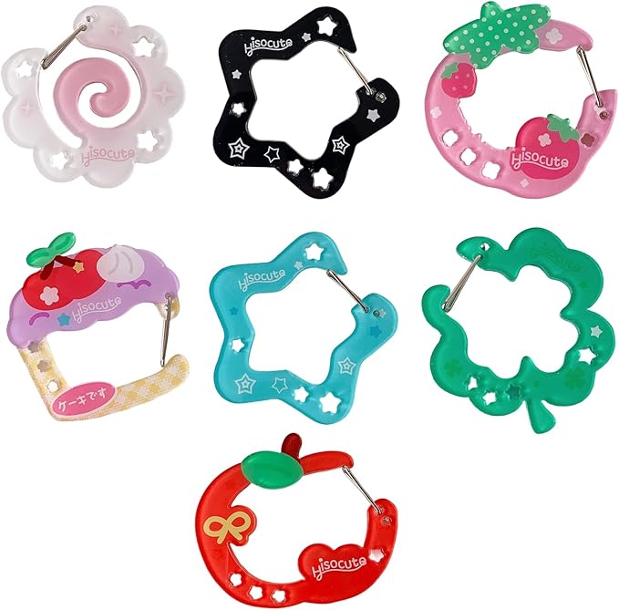 Carabiner Clip for Keys and Small Items Acrylic Pendant for Backpack Handbook Decoration Ita Bag Buckle Accessory