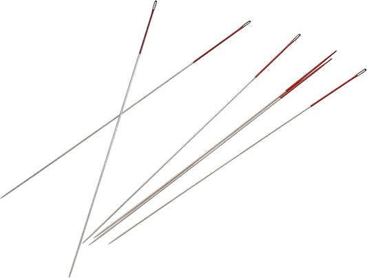 The Beadsmith ColorEYES Beading Needles, Size 12, 1 Card (6 Needles), Red Colored Tip for Easy Identification of Size, Use for Loom Weaving Bead Work, Off-Loom Stitch and Jewelry Making w/Seed Beads
