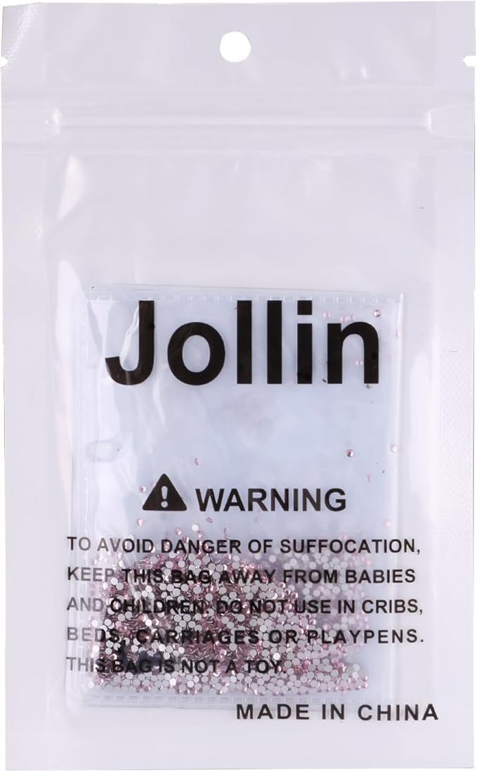 Jollin Glue Fix Crystal Flatback Rhinestones Glass Diamantes Gems for Crafting Nail Art Crafts Decorations Clothes Shoes 1.4mm (ss3 2880pcs, Pink)