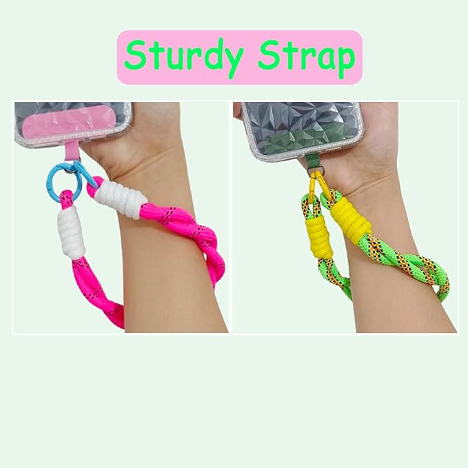 2Pcs Phone Wrist Strap,Universal Cellphone Lanyard with 2pcs Tether Tab,Lanyards for Women and Men