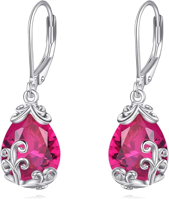 POPLYKE Celtic Filigree Teardrop Drop Dangle Earrings Sterling Silver Leverback Earrings Jewelry for Women