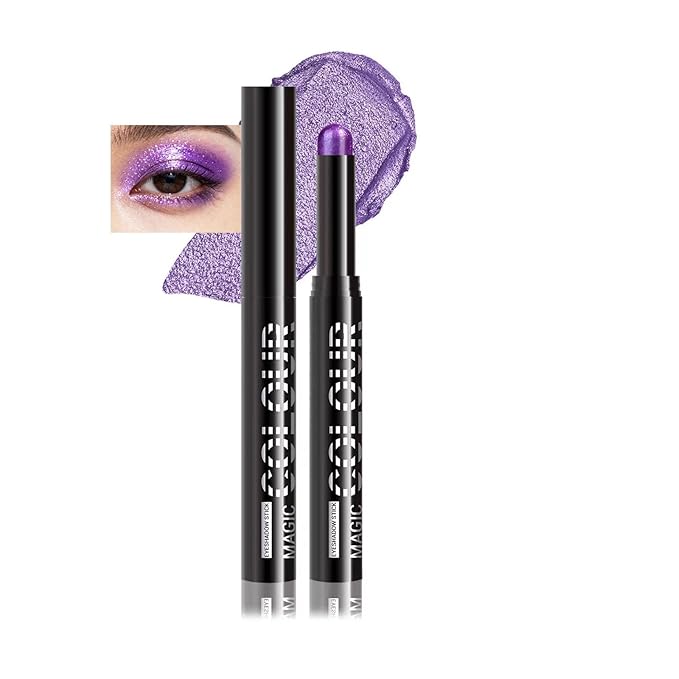 Instant Set Cream Eyeshadow Crayon, Shimmer Glitter, Waterproof, Creamy Texture, Perfect for Travel & Daily Makeup(23#)