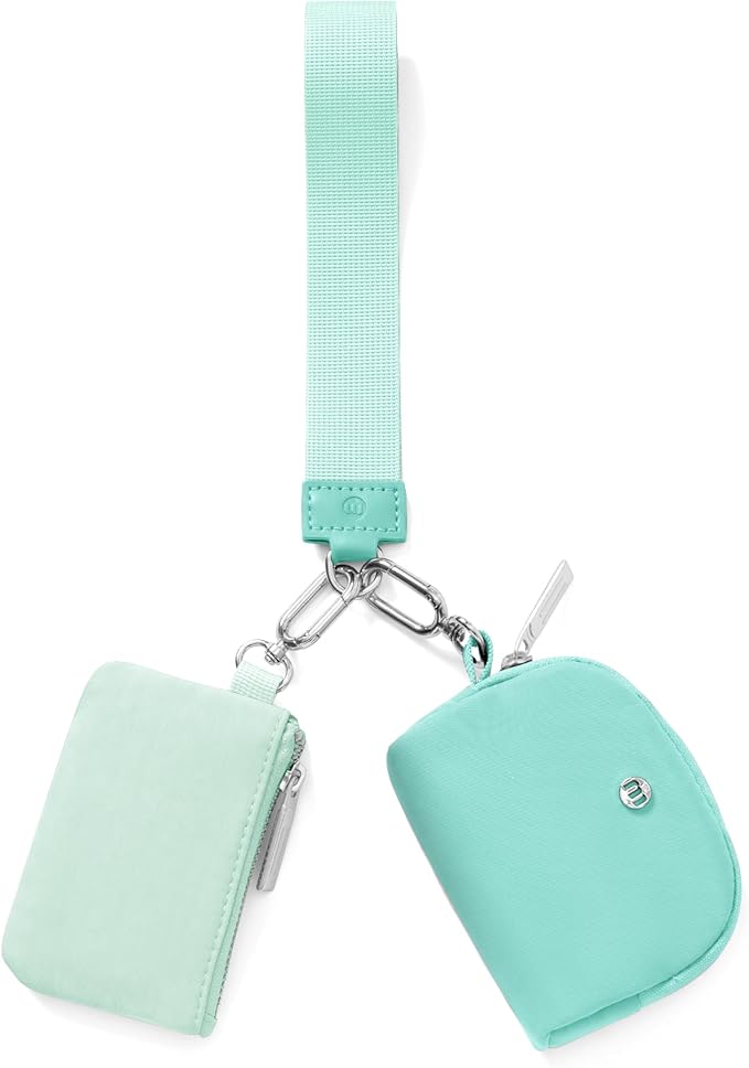 Mum's Memory Mini Zip Around Wristlet Wallet for Women Dual Pouch Wristlet Portable Wallet Coin Purse Mini Women Coin Pocket