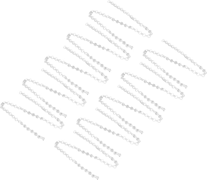 Crystal Chain Garland Strand, Acrylic Bead Chain Decoration, Adjustable DIY Crystal Garland with Metal Rings for Wedding Party Celebration, Home Garden Decor, Art Projects and DIY