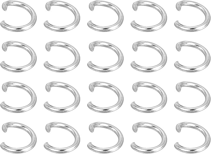 uxcell 200Pcs Open Jump Rings, 4mm 316 Stainless Steel O Rings, Split Rings Circle Clasp Connecting Rings for Jewelry Making Supplies Necklace Repair, Silver