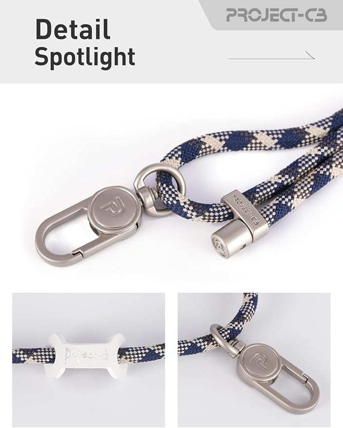 project-cb Cell Phone Lanyard 1,Phone Tether Tab 2,Phone Crossbody Strap,Lanyards for Around the Neck,Adjustable Phone Strap(Titanblue-S)