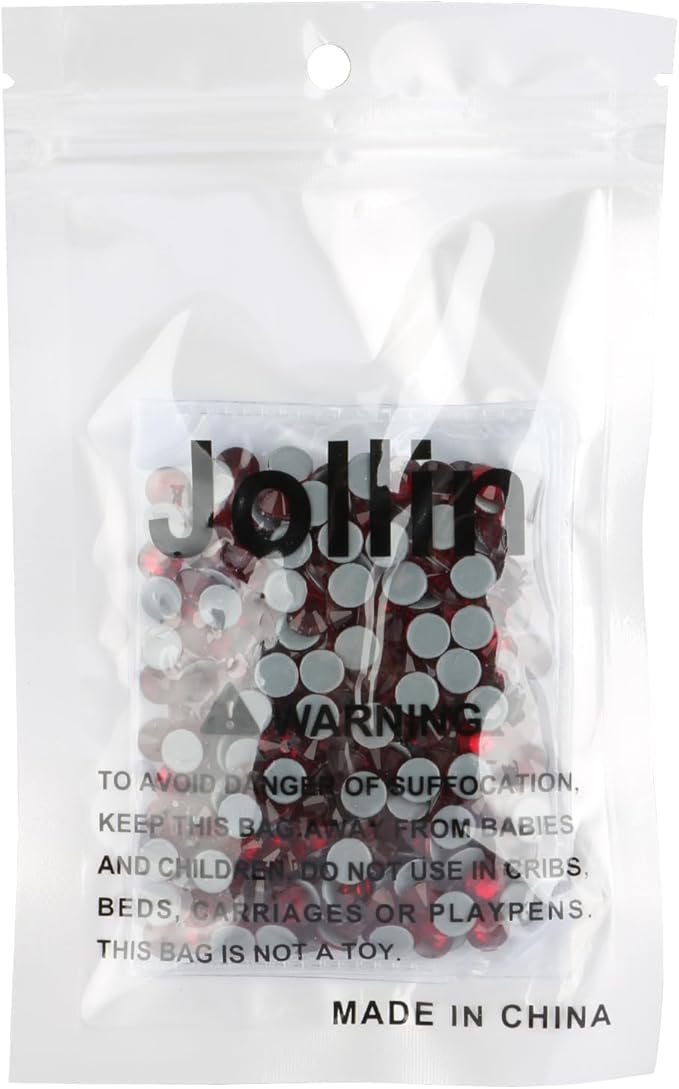 Hot Fix Crystal Flatback Rhinestones Glass Diamantes Gems 6.4mm(30ss 288pcs, Dark Red)