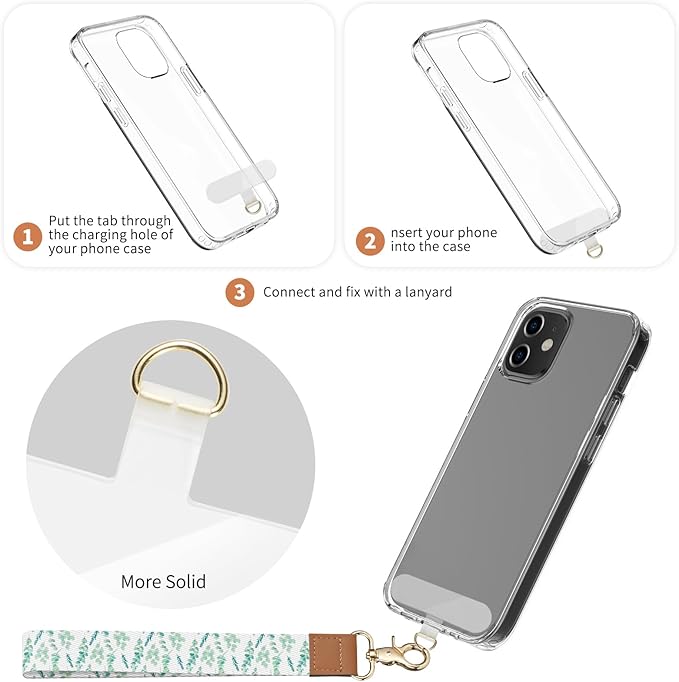 2 Pack Phone Wrist Strap Keychain，Cell Phone Lanyard，for Key Chains Car Keys ID Badges Wallet Camera Wrist Strap