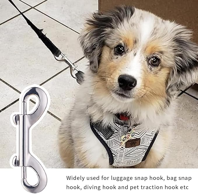 Swivel Snap Hooks, Lucky Goddness 10pcs Metal Heavy Duty Square Eye Clasp Buckle Trigger Clip Multipurpose- Best for Spring Pet Buckle, Key Chain for Linking Dog Leash Collar, Handmade Crafts Project