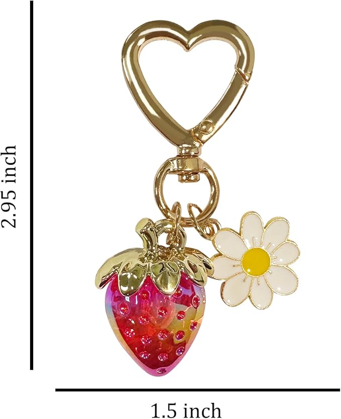 DDTKZC Keychain Sunflower Bee Bag Charms Purse,Key Chains-Car Keyrings Womens Cute,Ieather Backpack/handbag Pendant