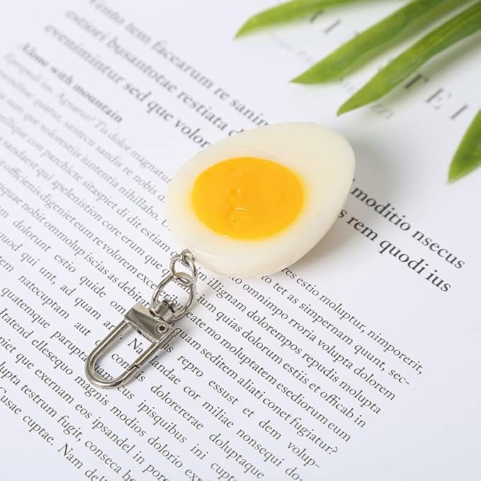 HSYHERE Men Women Creative Interesting Novelty Stylish Mini Simulated Food Orange Shrimp Keychain Key-ring Pendant