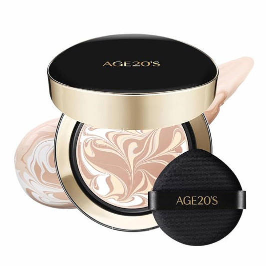 [NEW] AGE20'S Signature Essence Pact | 15C PEARL | Vegan Korean Cushion Foundation | Pack of 1 | Cream Foundation, Dewy & Glow Finish, Natural Coverage, SPF 50+