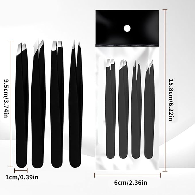 Tweezer Set Professional Stainless Steel Tweezers For Eyebrow Precisions For Facials Hair Splinters Ingrown Hair Removal Eyebrow Tweezers