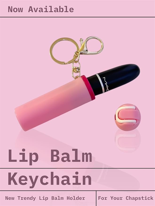Mini Trendy Bottle Keychain Accessories Compatible with Owala Water Cute Tumbler Cup Chapstick Lip Balm Holder Charms