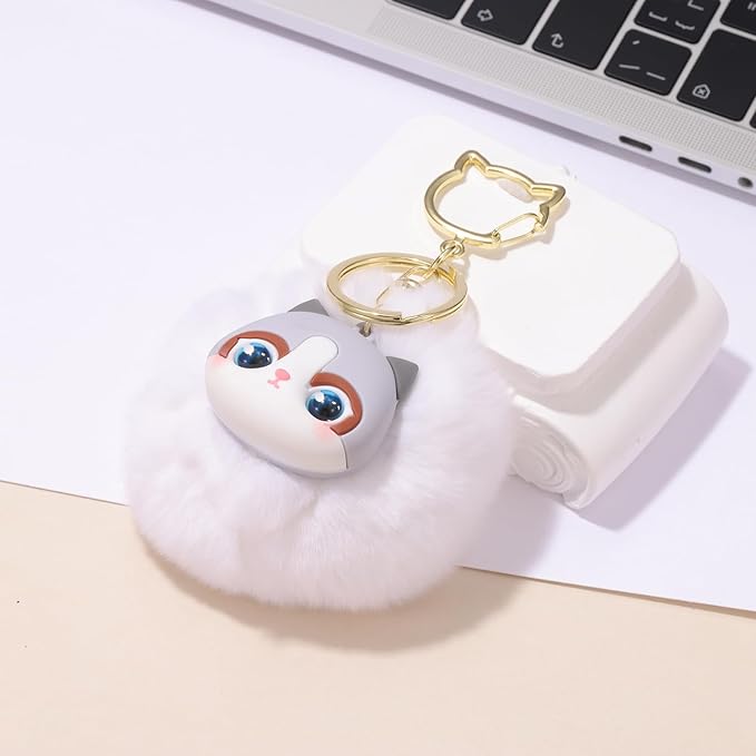 Cat Keychain bag charms for handbags Cute Keychains for Women Kawaii Cat Backpacks Accessories cat plush keychain