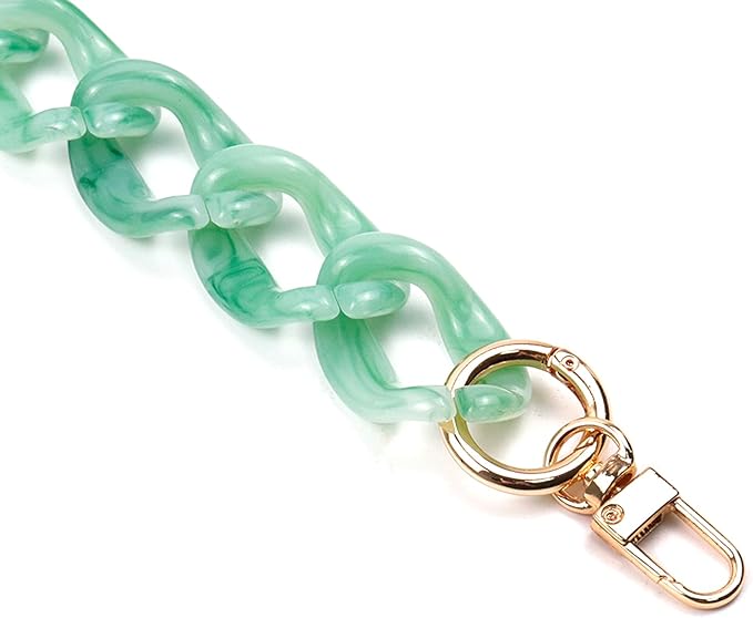 17.7"/45cm Fashion Shoulder Bag Strap Handbag Chain Strap for DIY Accessories & Bag Replacement, Green