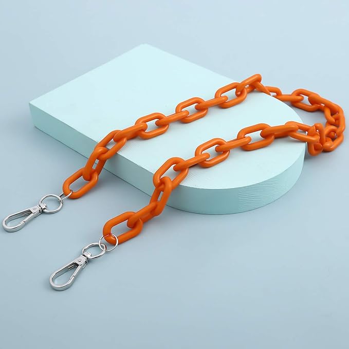 Sither Color Acrylic Jean Chains Wallet Chain Pocket Chain Belt Chains Keychain Hip Hop Punk Jean Pants Wallet Chains for Women and Men Gift on Halloween (orange)