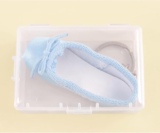 BIBABLYKE Mini Ballet Shoes Keychain Pointe Shoes Keyrings Handmade Pointe Shoe Charm Bag Penddant Gift for Dance Lovers