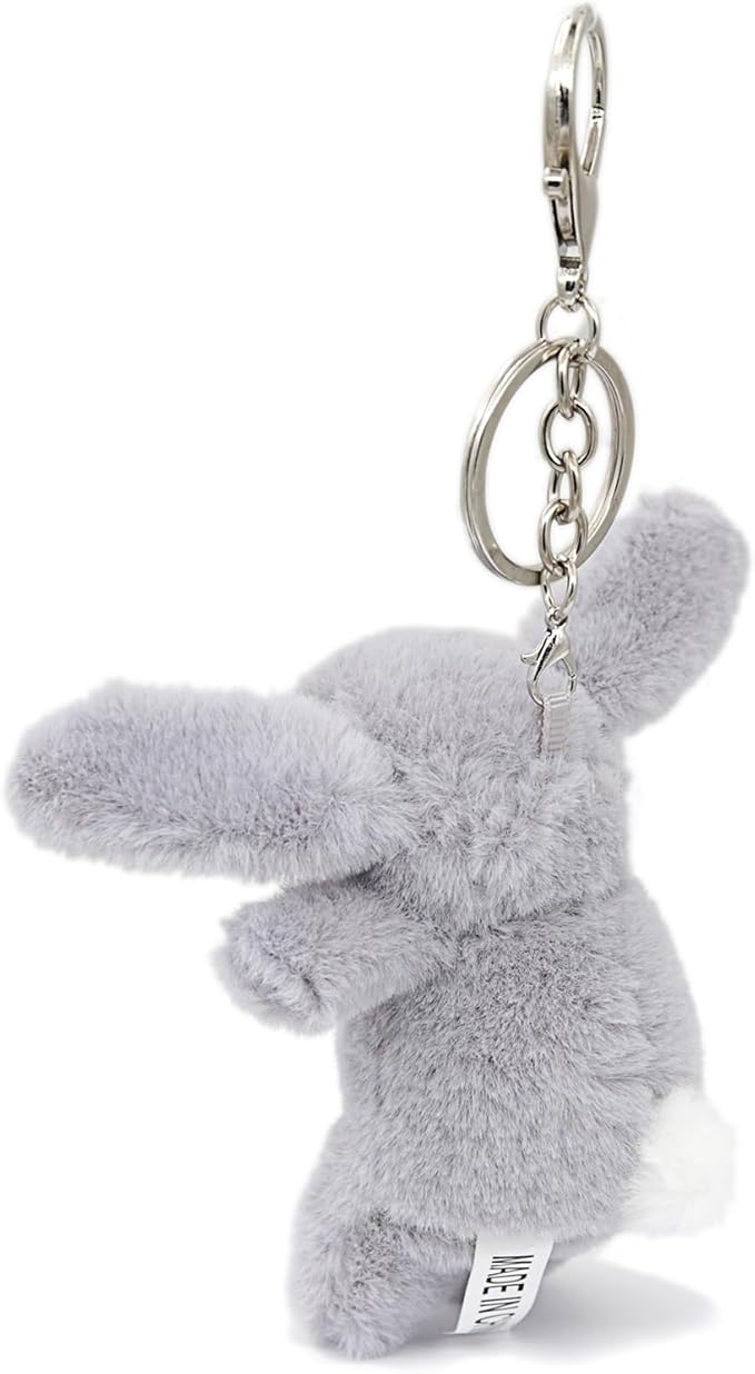 Cute Bunny Bag Charm, Kawaii Bunny Keychain 3.5" Inch Mini Rabbit Purse Charm Decoration for Women Girls