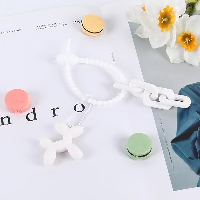 Cute Balloon Dog Keychain, Purse Bag Backpack Charms Girl Keychains Accessories Keyrings Car Key Chain