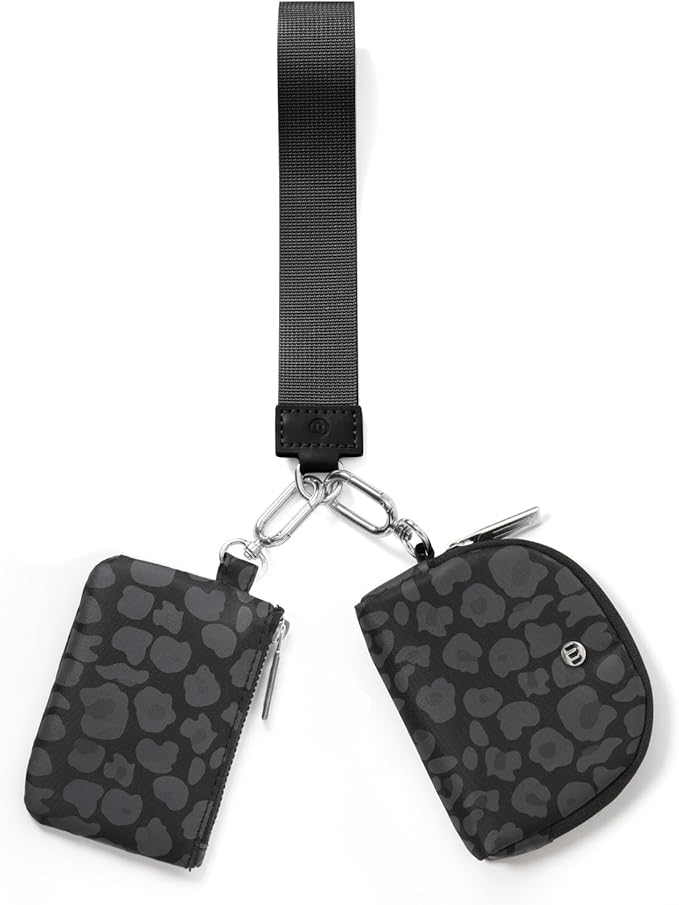 Keychain Wallet Mini Zip Around Wristlet Wallets for Women Detachable Dual Pouch Wristlet Portable Coin Purse Small Wallets
