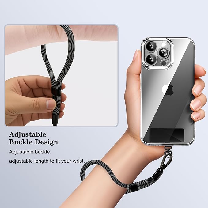 Phone Lanyard, 2 Pack Adjustable Cell Phone Lanyard Hand Phone Wrist Strap with Tether Tabs for Smartphones