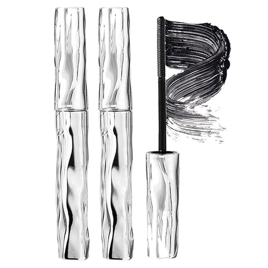 Steel Tube Eyelash Primer, Fiber Mascara Eyelash Primer Tubular Waterproof Curling Mascara, Natural and Non-smudged (2PCS)