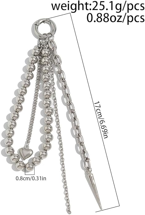 Y2k Heart Cute Aesthetic Kawaii Star Bag Charms for Women Girls Christmas Gift