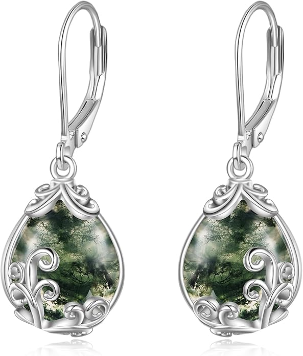 POPLYKE Celtic Filigree Teardrop Drop Dangle Earrings Sterling Silver Leverback Earrings Jewelry for Women