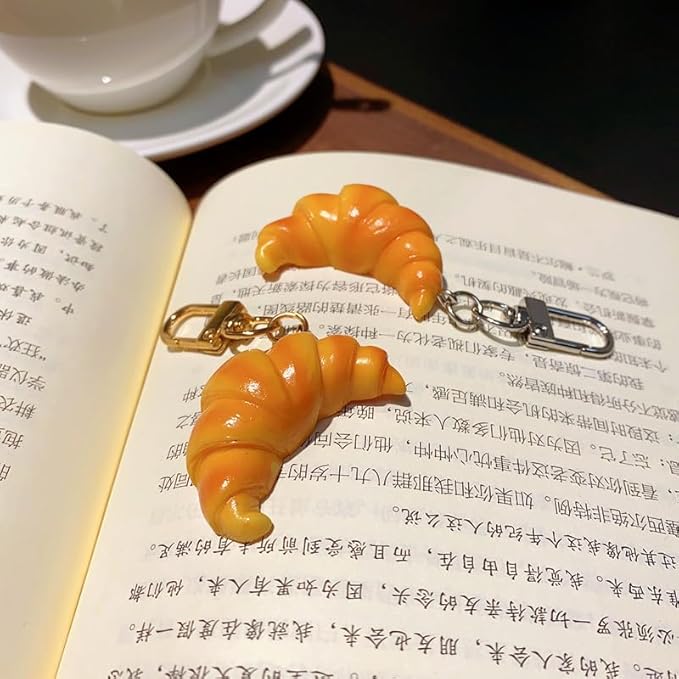 HSYHERE Men Women Creative Interesting Novelty Stylish Mini Simulated Food Orange Shrimp Keychain Key-ring Pendant