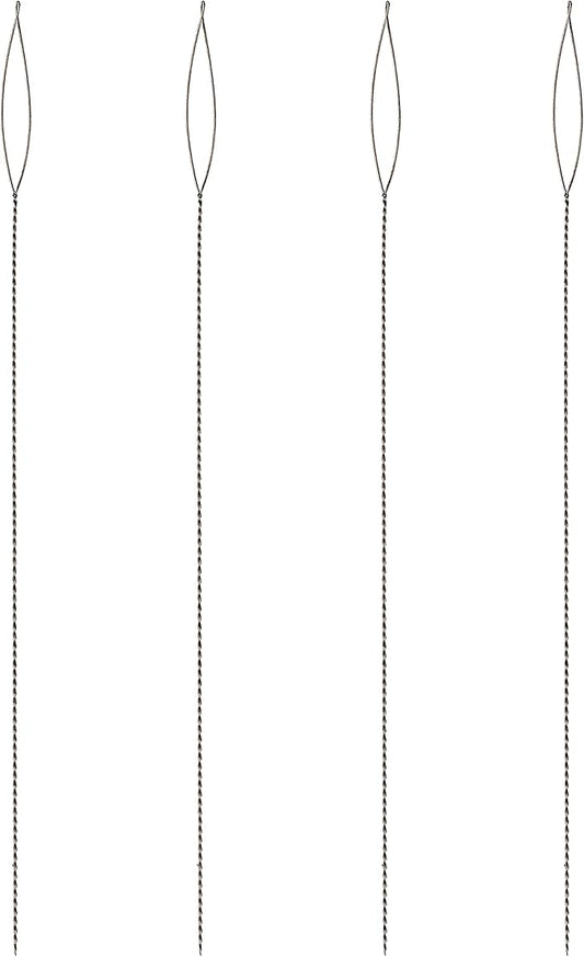The Beadsmith Basic Elements Collapsible Eye Needles – 2.5 Inch Long – Flexible Twisted Wire – Large Eye, Easy to Thread – 4 Extra Fine Needles