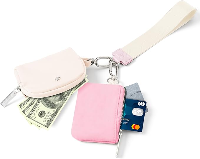 Mum's Memory Mini Zip Around Wristlet Wallet for Women Dual Pouch Wristlet Portable Wallet Coin Purse Mini Women Coin Pocket