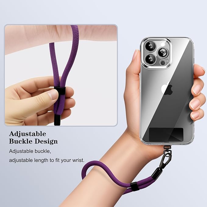 Phone Lanyard, 2 Pack Adjustable Cell Phone Lanyard Hand Phone Wrist Strap with Tether Tabs for Smartphones